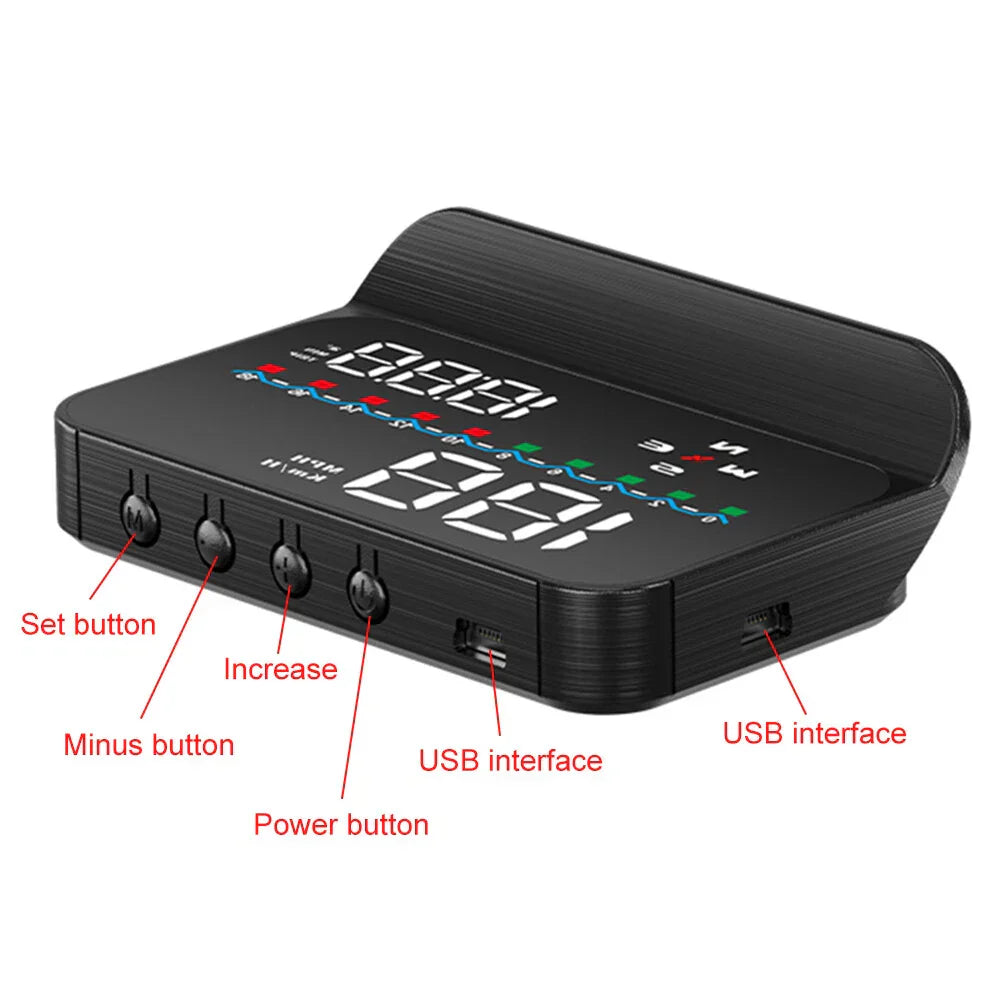 M19 GPS Car HUD Altitude Head-Up Display for Mileage & Fatigue Alert (2019-2023)