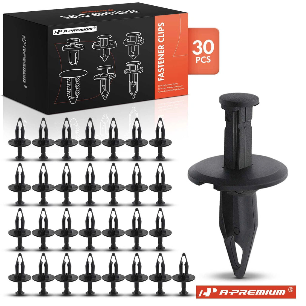 12.7mm Black Nylon Fender Bumper Retainer Clips for Chevrolet (30-Pack)