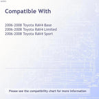 Projector Headlight Set with Halo for 2006–2008 Toyota RAV4 Clear Lens