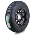 ROCKMAN ST205/75R14 Trailer Tire Rim 8-Ply 5 Lug on 4.5" Black Mod Rim