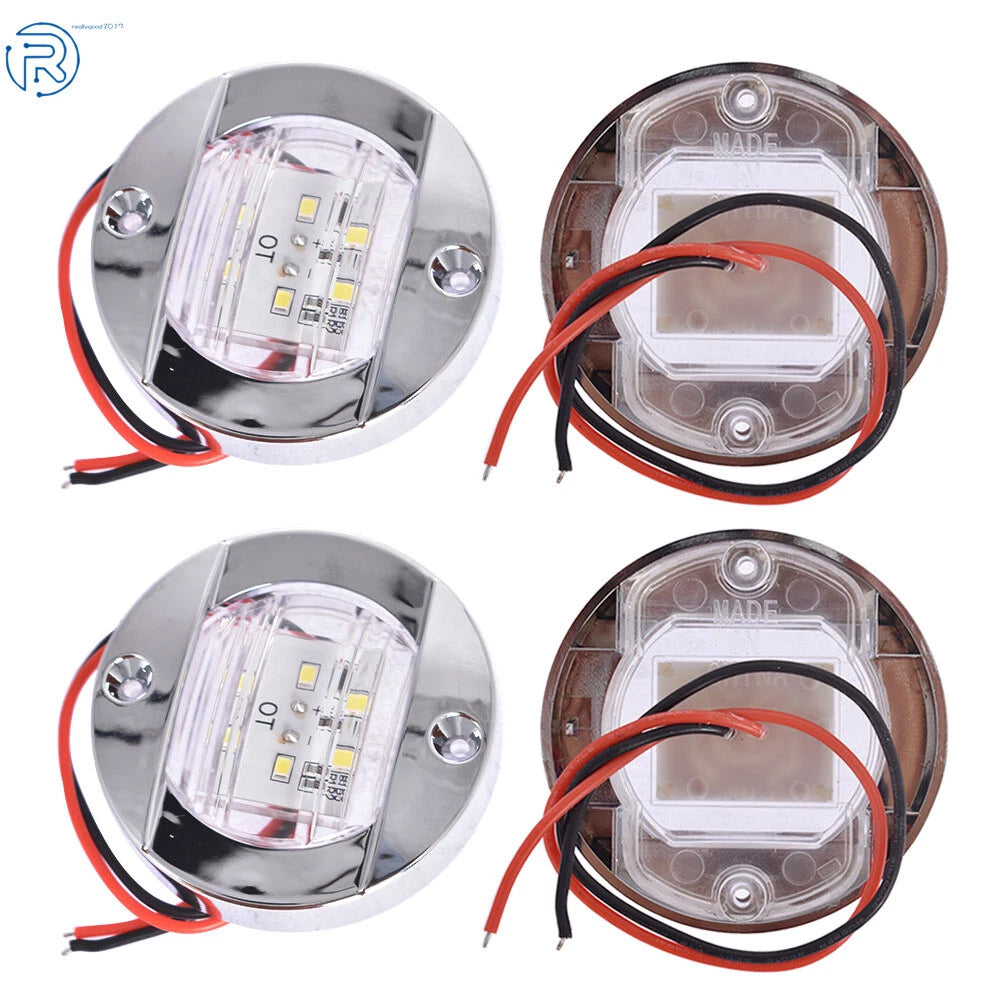 Set of 4 LED Cabin Deck Walkway Courtesy Lights for Marine Boats