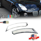 2X Clear Lens White LED Front Sidemarker Lights for Pontiac Solstice/Sky (2006–2010)