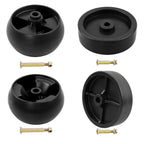 Set of 4 Lawn Mower Deck Roller Wheel Kit for Cub Cadet Craftsman