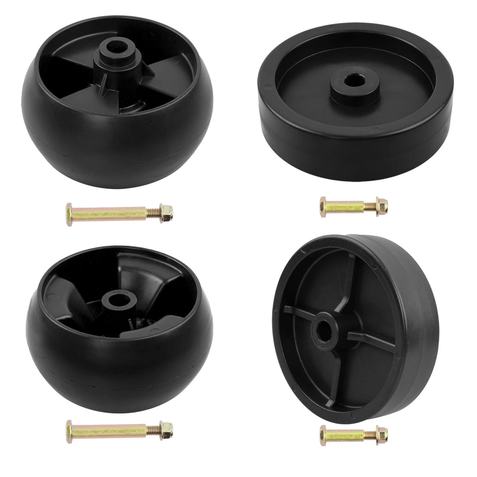 Set of 4 Lawn Mower Deck Roller Wheel Kit for Cub Cadet Craftsman