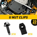 Set of 20 Truck Body Bolts & U-nut Clips 5/16-18 x 1-3/16" Hex #374 EOH