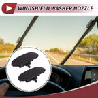 Set of 2 Front Windshield Washer Nozzles for Audi A4 S4 (No. 8E0955988B) Black