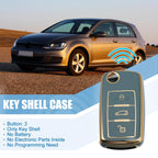 Silicone Key Fob Case Cover for Volkswagen Tiguan (2010–2017) - Blue