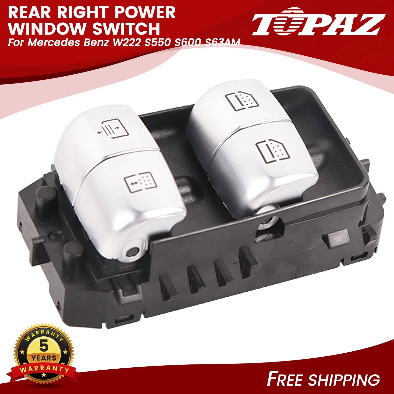 Rear Right Power Window Switch for Mercedes Benz S-Class (2014–2017)