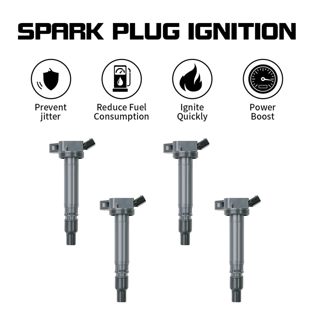 Set of 4 Ignition Coils UF507 for Lexus LS460 LX570 IS300 GX460 IS250 ES300h