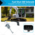 Fuel Shut Off Solenoid Kit for Bobcat Skid Steer 743, 751, 753, T190, S185
