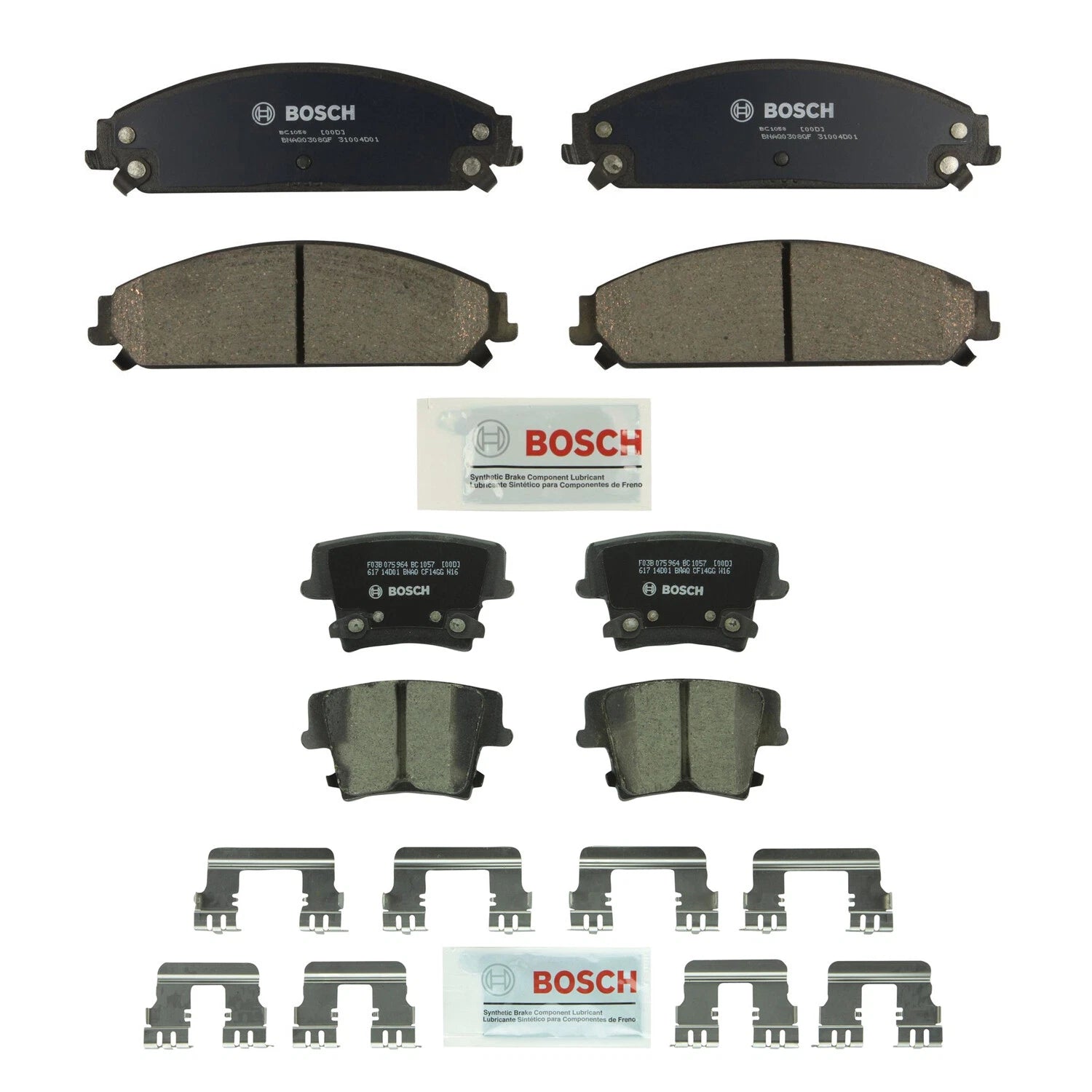 Bosch Quietcast Ceramic Disc Brake Pad Kit for Dodge Challenger Charger (2015–2023)