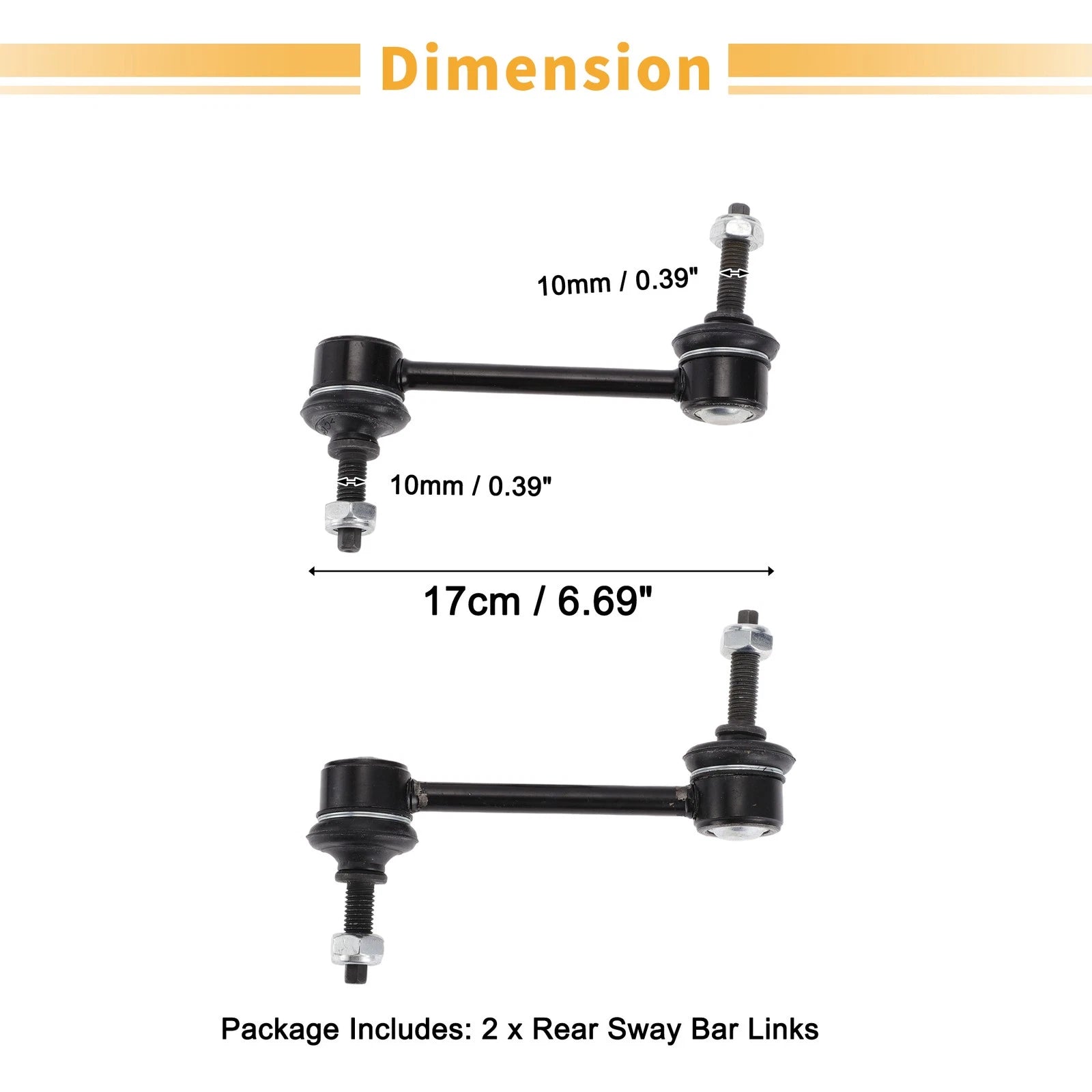 2X Rear Stabilizer Sway Bar Link for Lincoln MKT (2010) & Ford Flex (2009)