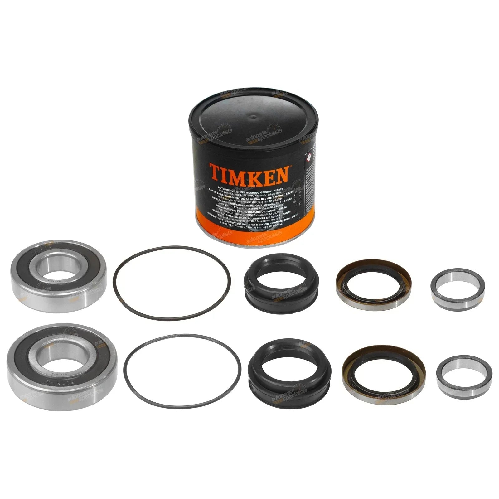 2 x Rear Wheel Bearing Kits + Grease for Toyota Dyna LH80 YH81 (1985–1995)