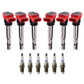 Set of 6 Ignition Coils & Denso Double Platinum Spark Plugs for Audi A6 (2011)