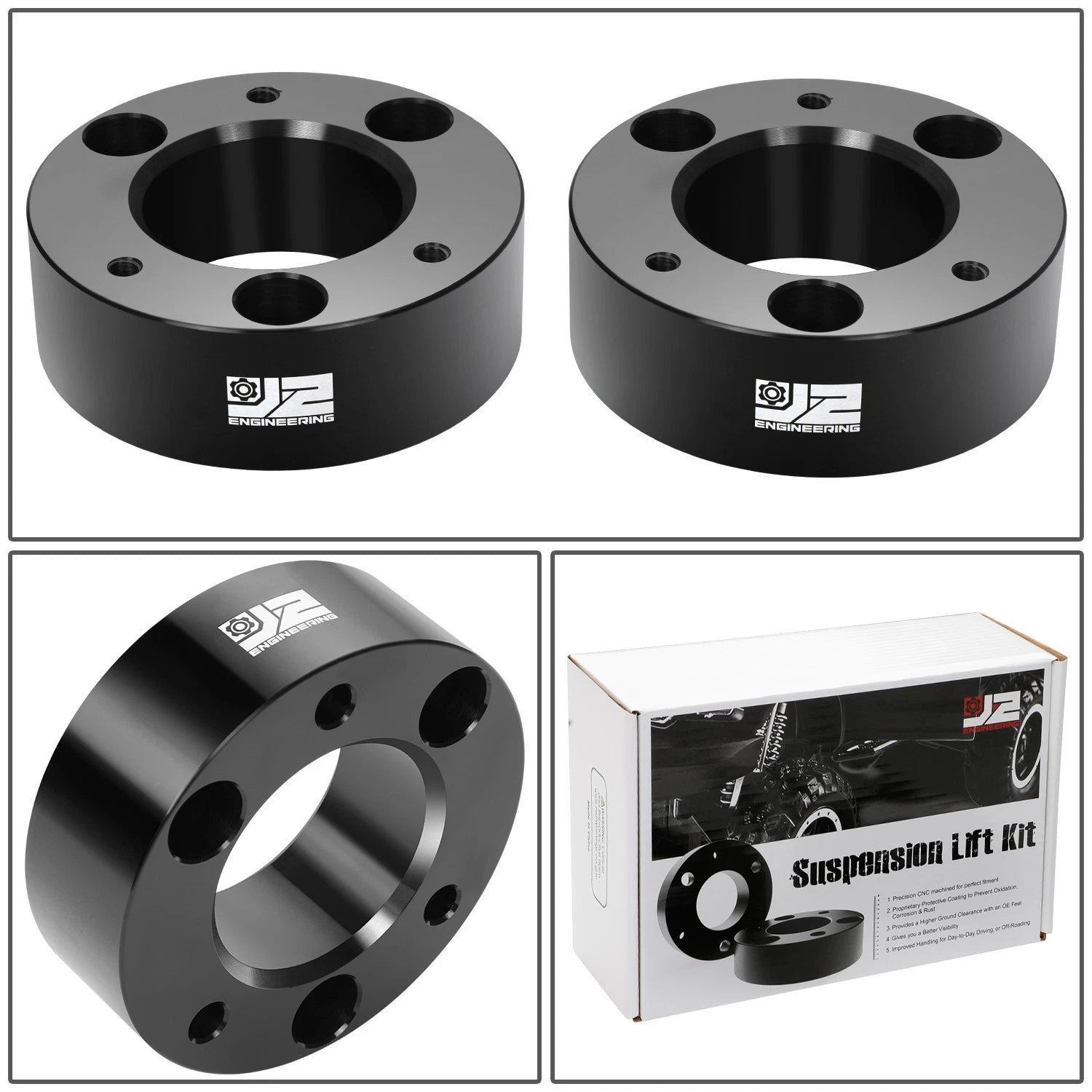 3" Billet Aluminum Front Strut Top Mount Lift Kit Spacer for Ford F-150 (2004–2024)