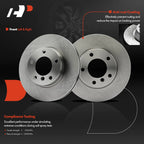 Front Disc Brake Rotors & Ceramic Pads for BMW 318i 320i 325i (1992–1998)