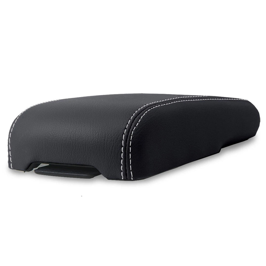 Leather Console Armrest Cover for Chevrolet Colorado (1995–2005) White Stitch