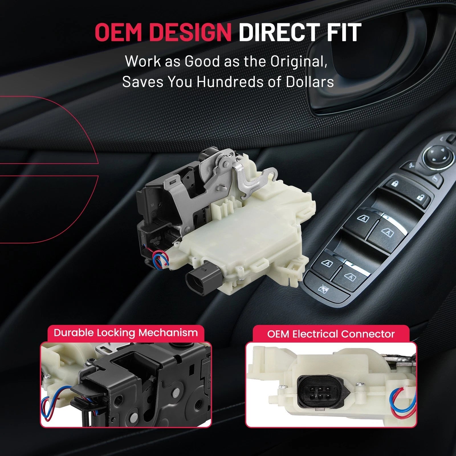 Rear Right Door Lock Actuator for Seat Ibiza 1.8L, Leon 2.0L (2005–2008)