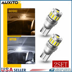 4X T10 LED License Plate Light Bulb for AUXITO (6500K, 168, 2825, 194)