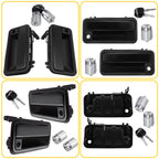 Exterior Front Door Handle w/ Cylinder Lock for Chevrolet C1500 GMC K1500 (1988–1994)