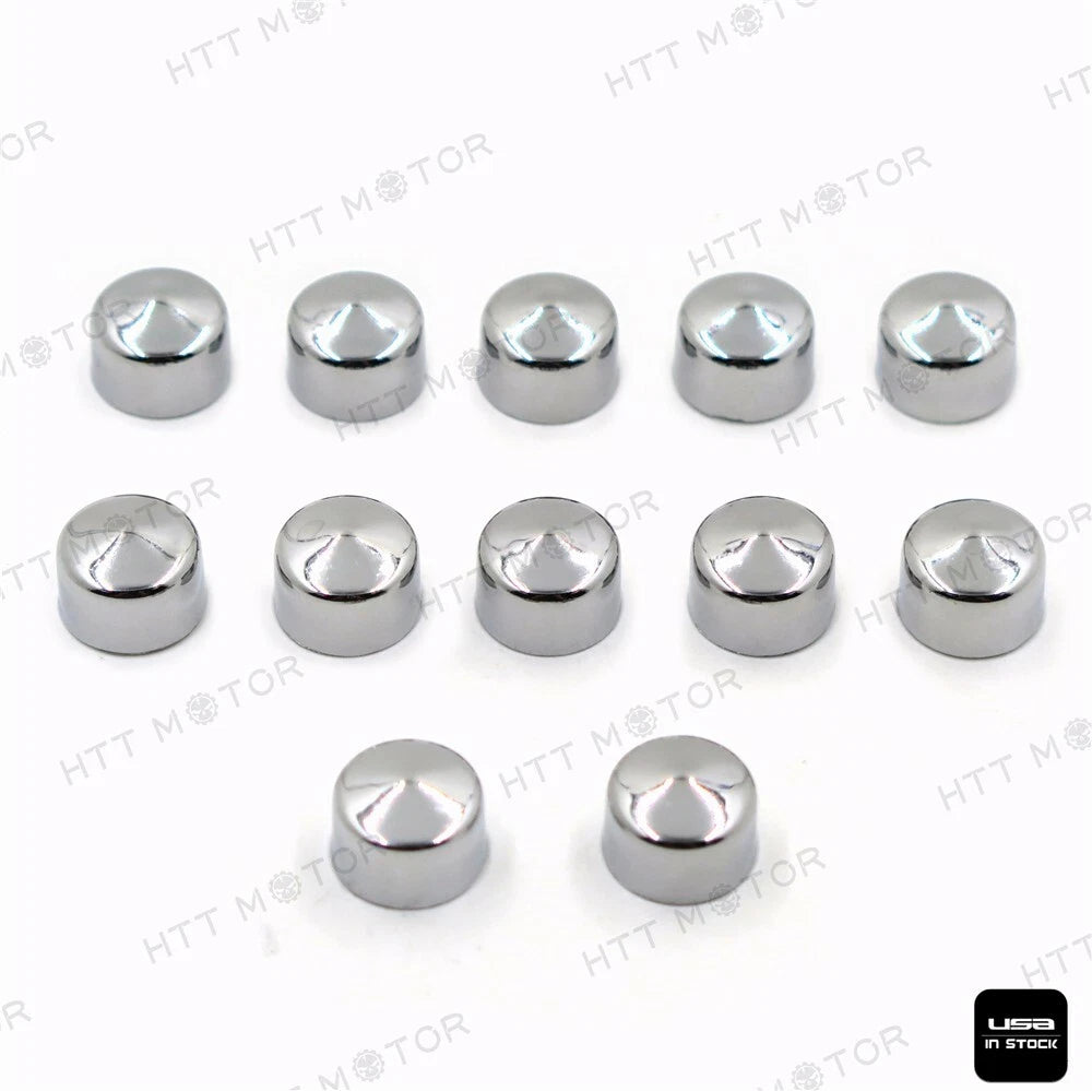12 Piece Chrome Cap Dress Kit for Harley Softail & Dyna (1999–2006)