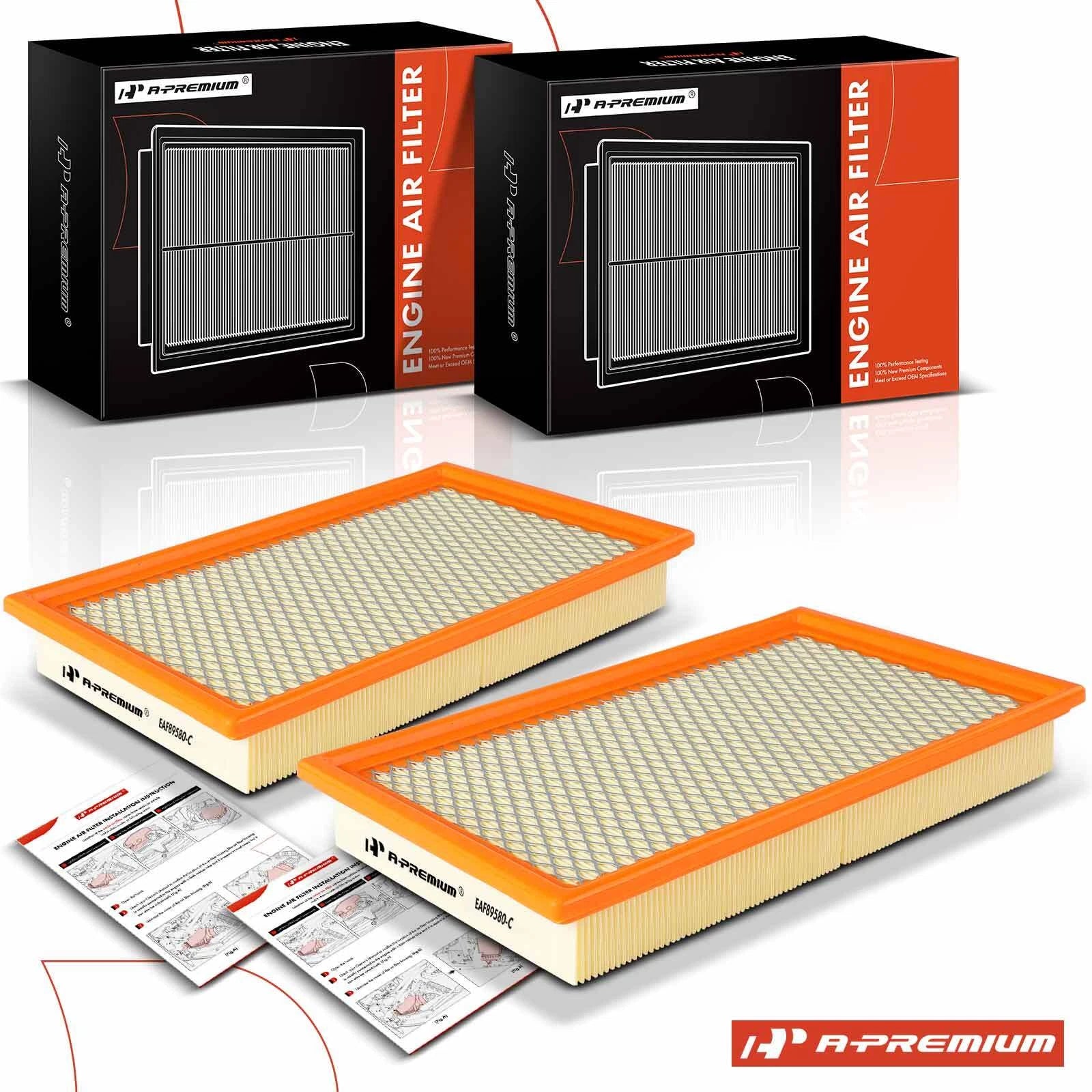 2X Engine Air Filter for Ford F-150, F-250, F-350 Super Duty (1999–2003)