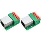 2 Pieces RJ45 8P8C Female Solderless Connectors for Computer Router Use