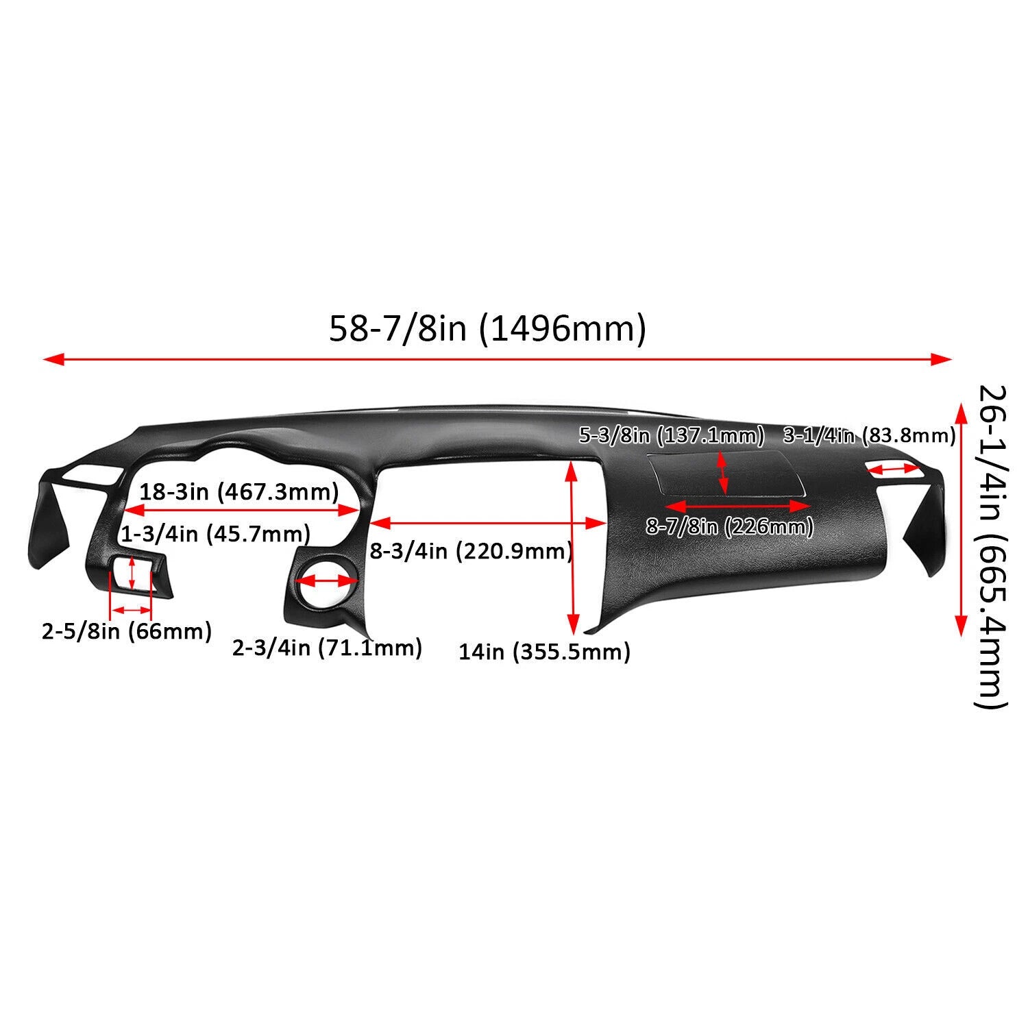 Molded Dash Cover Overlay Pad for Lexus RX330 RX350 RX400H (2004–2009)