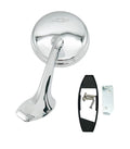 LH Driver Side Chrome Exterior Door Mirror with Bowtie for 1965–1966 Chevy Impala