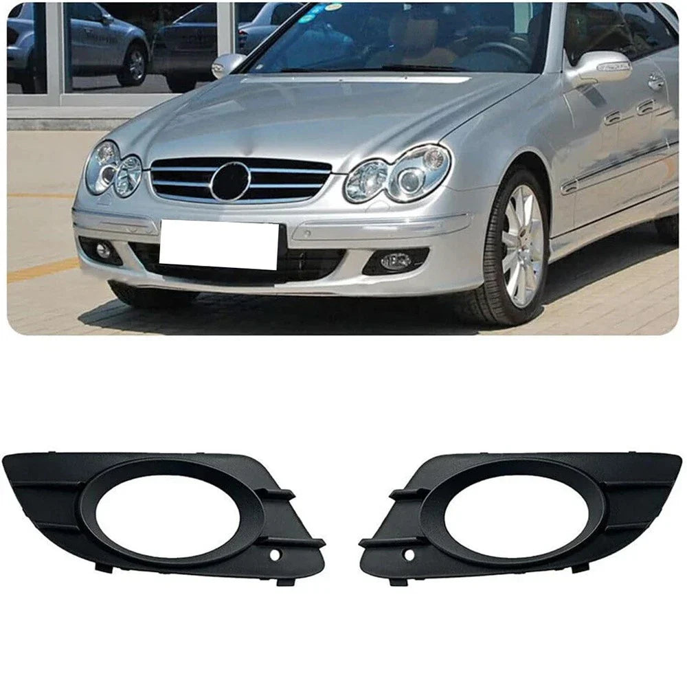2x Front Bumper Fog Light Cover Bezel for Mercedes Benz CLK W209 (2005–2009)