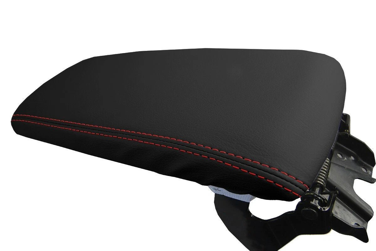 Leather Console Lid Armrest Cover for Lexus ES350 (2013–2018) Red Stitch