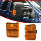 Amber Lens Side Mirror Marker Signal Light Housings for Ford F250 F350 F450 F550