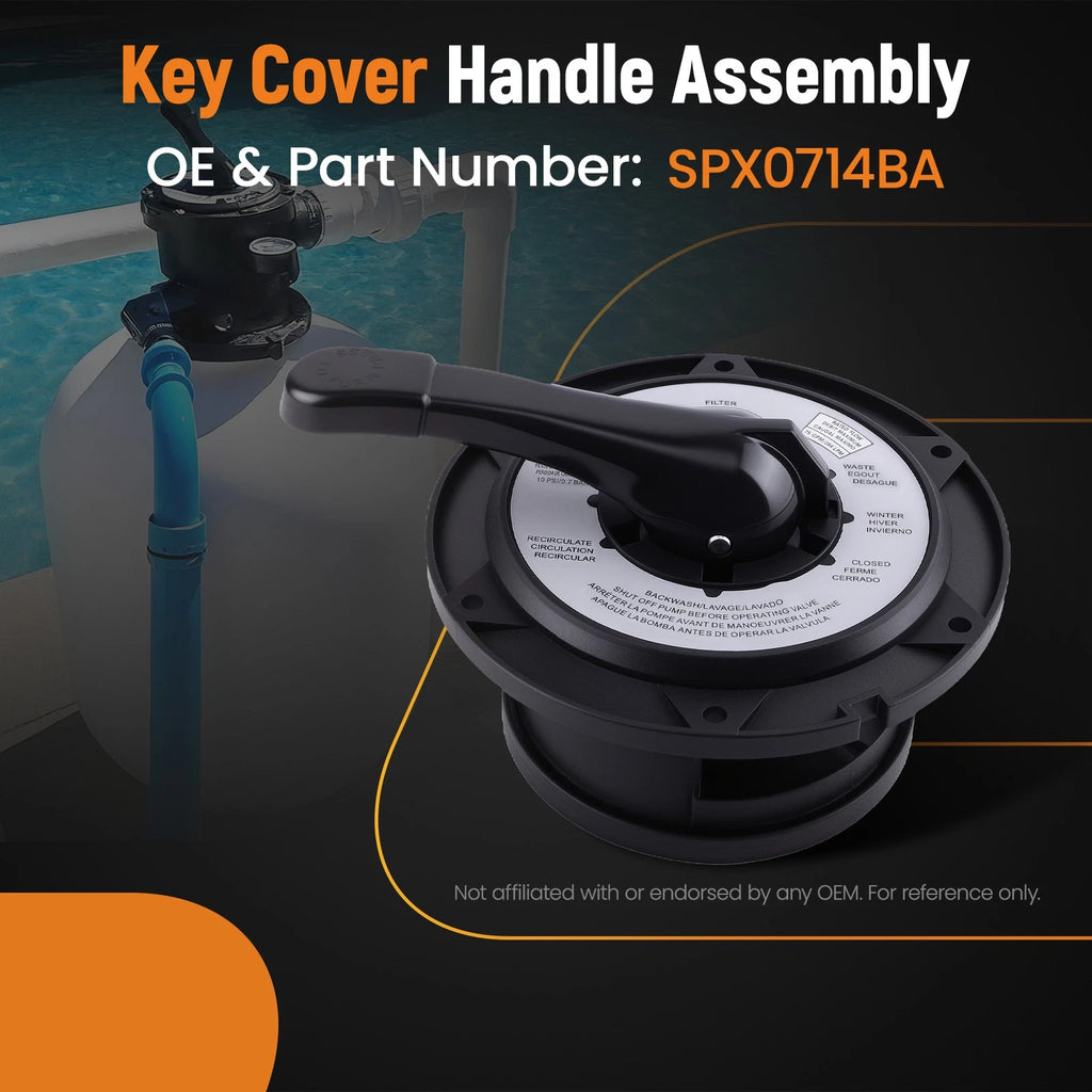 Key Cover Handle Assembly for Hayward SP0714T Multiport Valve