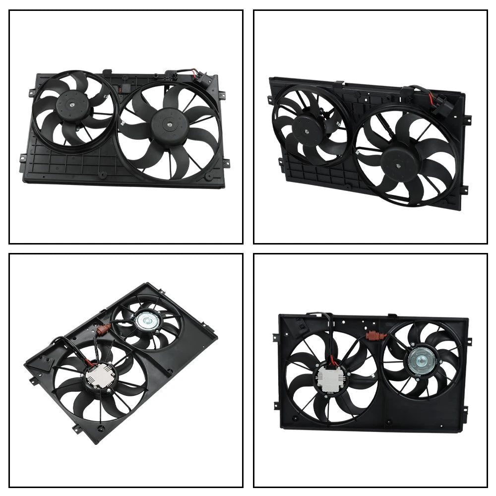 Radiator Condenser Cooling Fan Assembly VW3120100 for Volkswagen Jetta (2005–2015)