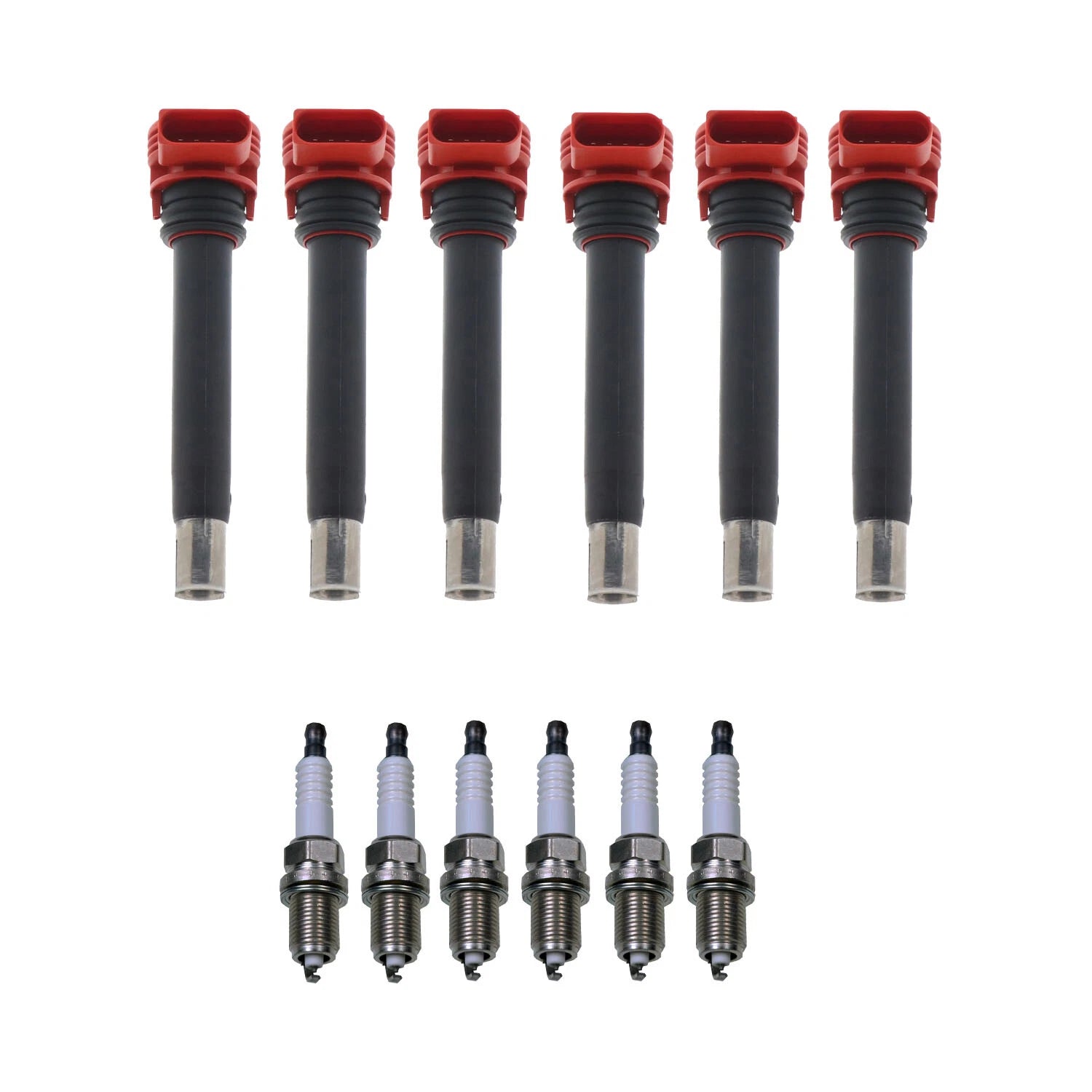 Set of 6 Ignition Coils & Spark Plugs for Audi A6 3.2 V6 (2005–2011)