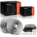 Front Side Drilled Brake Rotors & Ceramic Pads for Jeep Cherokee (2018–2022)