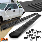 Set of 2 Running Boards for Ford F150 Super Cab (2004–2014) Black Nerf Bar