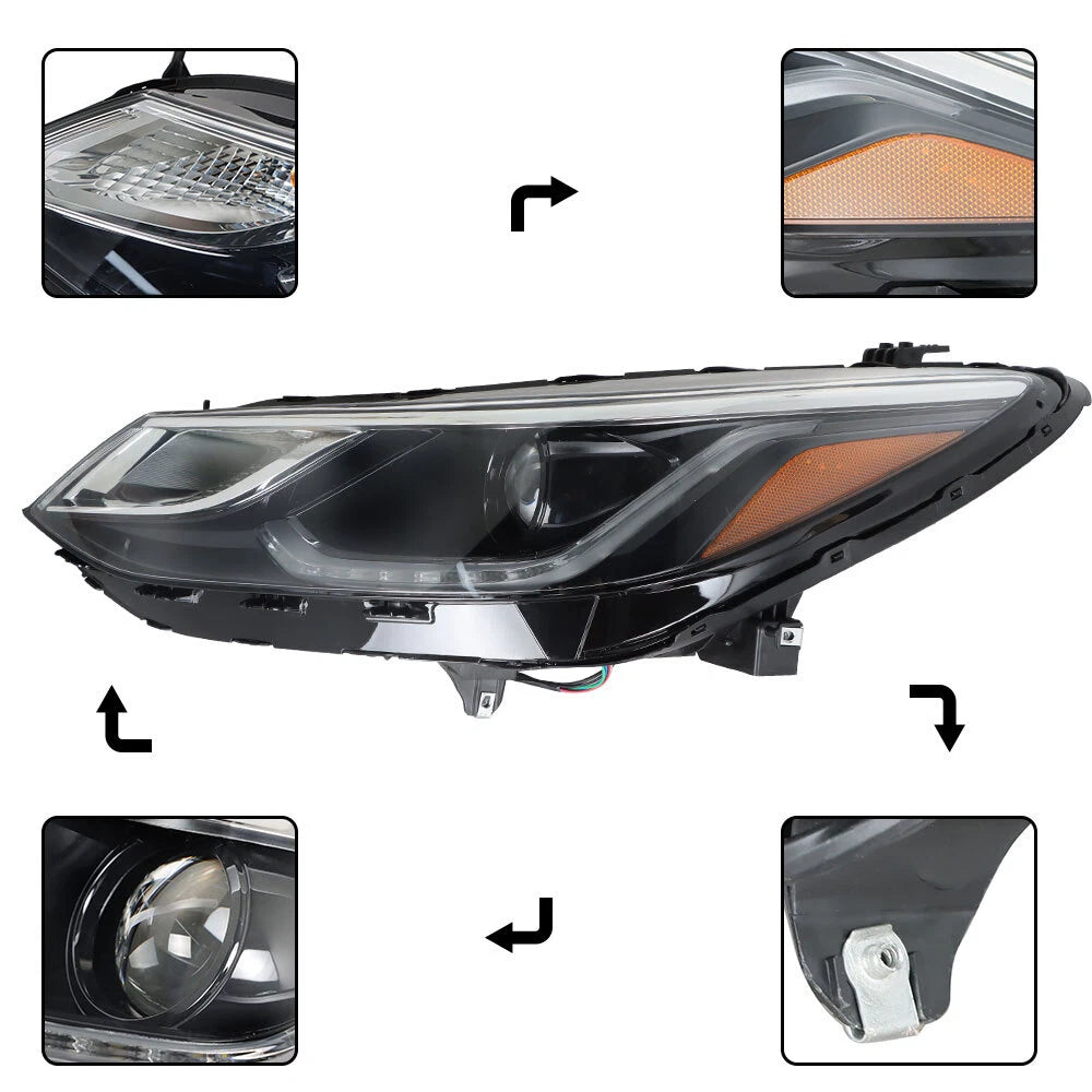 LED Headlight for Chevy Cruze (2016-2019) Clear Black