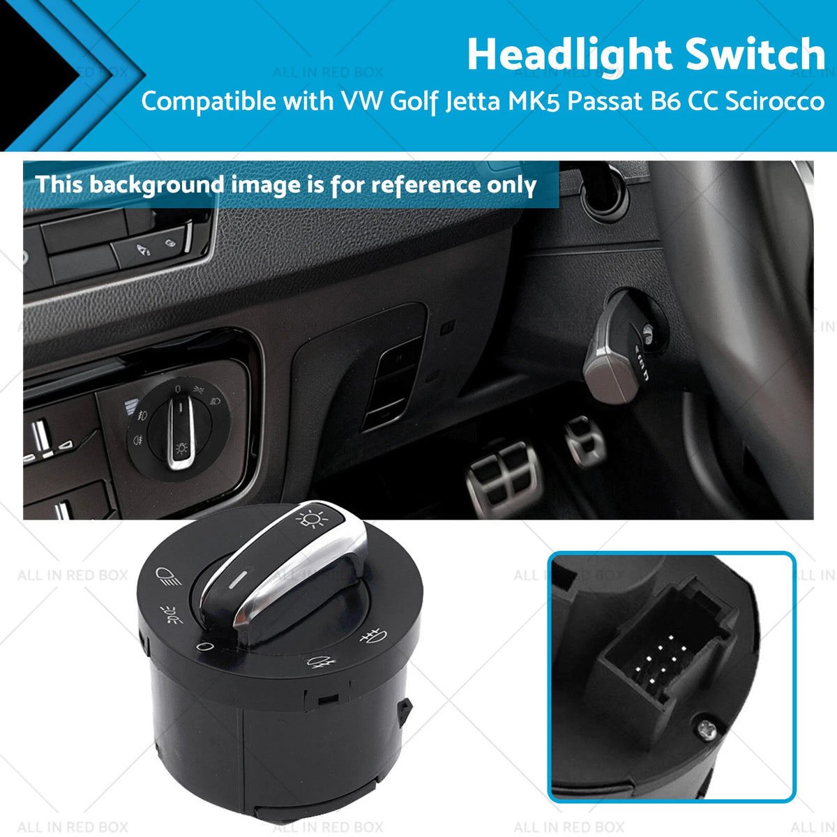 Headlight Switch for VW Golf Jetta MK5 Passat B6 CC Scirocco (2006–2013) 5ND941431A