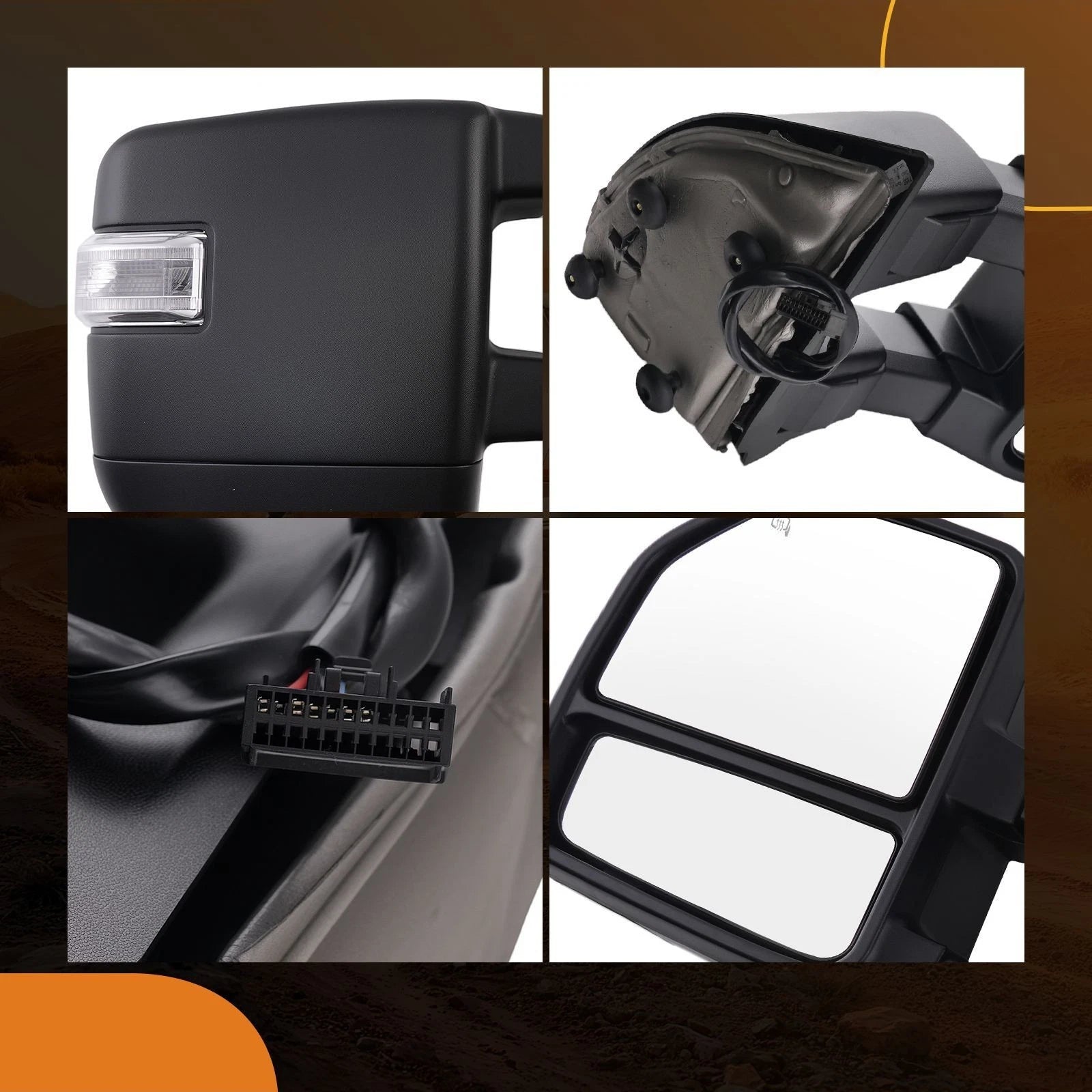 Power Extendable Mirrors for Ford F-250 F-350 F-450 Super Duty (2008–2016) Pair