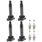 Set of 4 Ignition Coils & Spark Plugs for Toyota Camry RAV4 Highlander Corolla Matrix