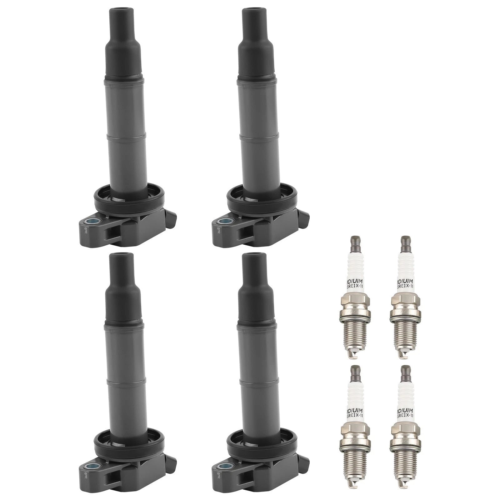 Set of 4 Ignition Coils & Spark Plugs for Toyota Camry RAV4 Highlander Corolla Matrix