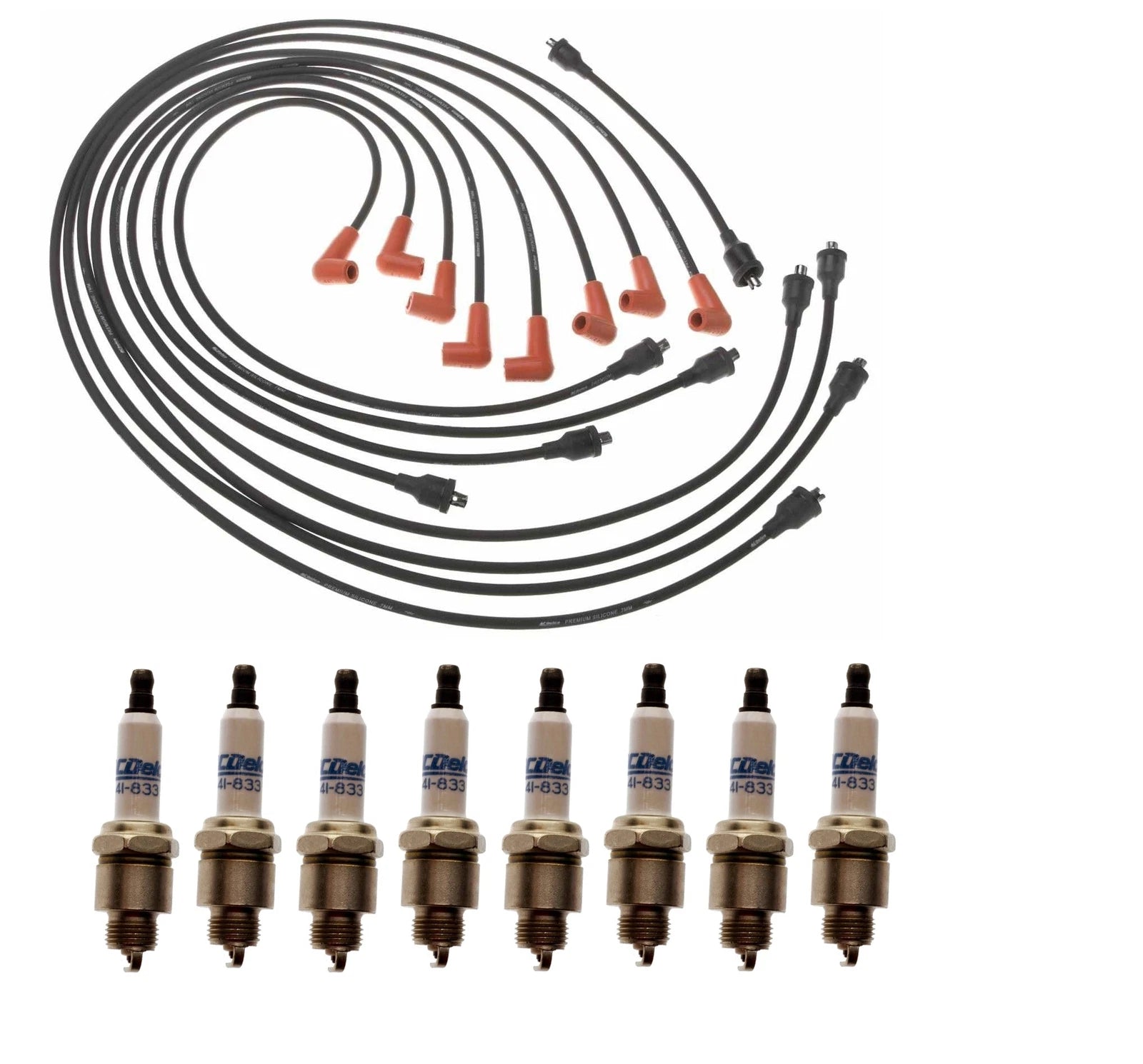Pro Ignition Wire Set & 8 ACDelco Platinum Spark Plugs for C30 Pickup (3B)