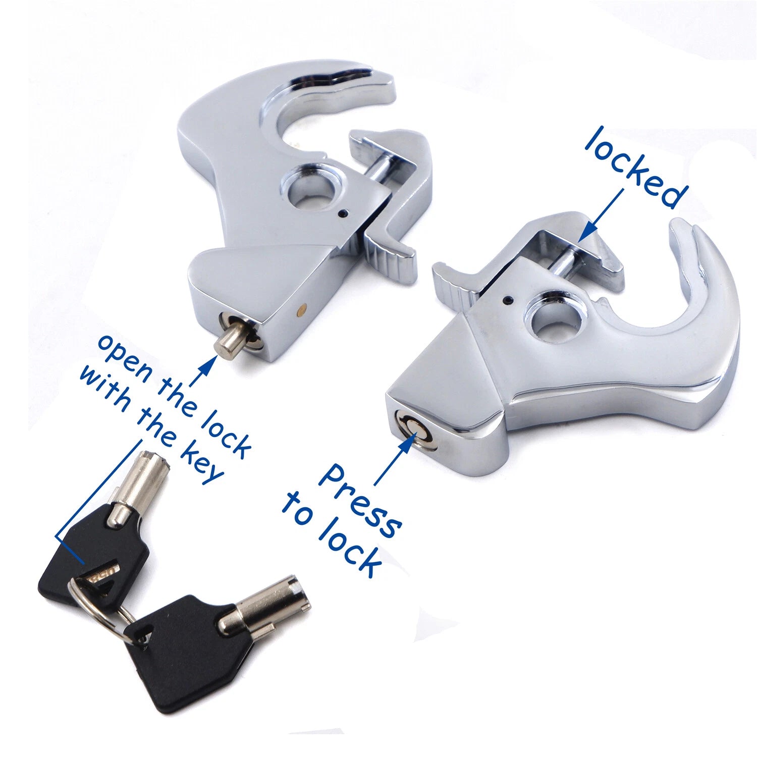 Sissy Bar Luggage Rack Detachable Locking Latch Kit for Harley Touring Softail