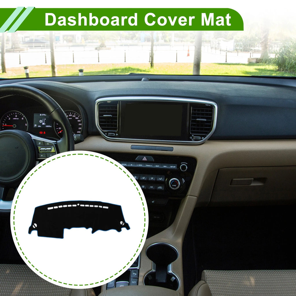 Dashboard Cover for Kia Sportage R (2011–2016) Black Blue