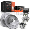 Rear Drilled Brake Rotors & Brake Pads for Honda Accord 