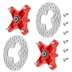 Set of 2 Red Wheel Hubs & Brake Discs for Honda Sportrax 400 (2002–2008)