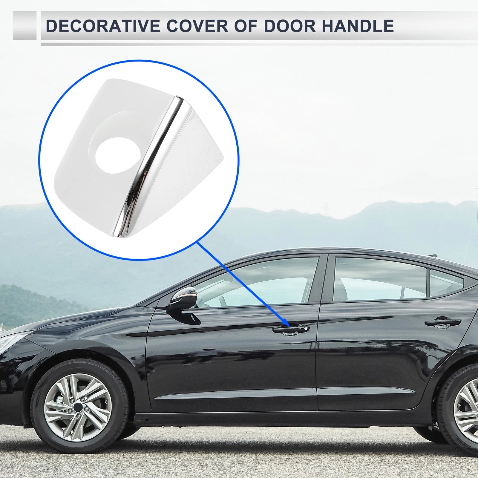 Front Left Door Handle Cover Lock Cap for Audi Q5 8R (2013–2017) No. 8T0837879 White