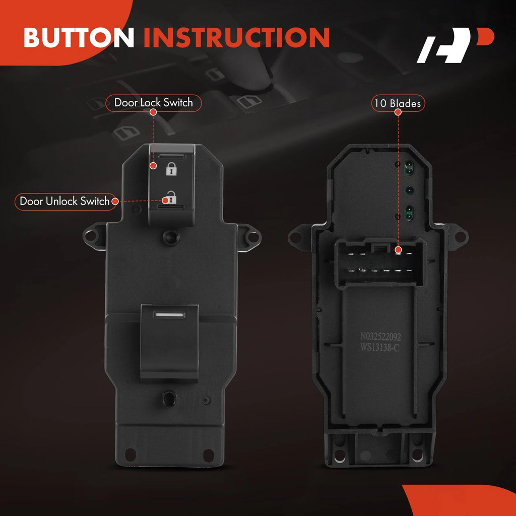 Front Right Power Window Switch for Honda CR-V (2012-2016)