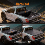 5.8ft Hard 3-Fold Tonneau Cover for GMC Sierra Silverado 1500 (2007–2026) W/ Lamp